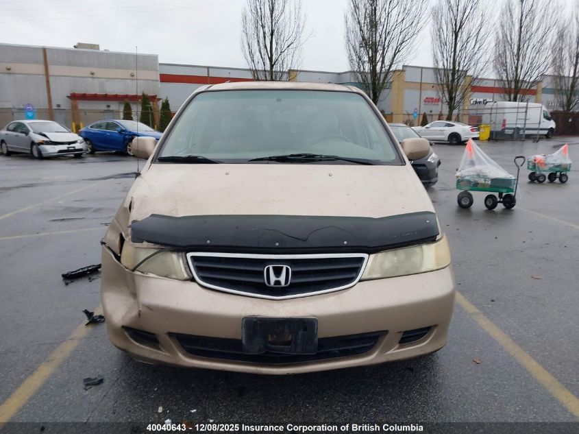 2002 Honda Odyssey Exl VIN: 2HKRL18082H012542 Lot: 40040643