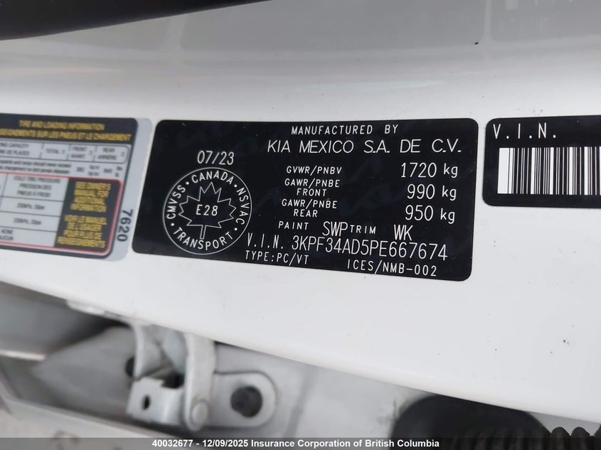 3KPF34AD5PE667674 2023 KIA FORTE photo no. 9