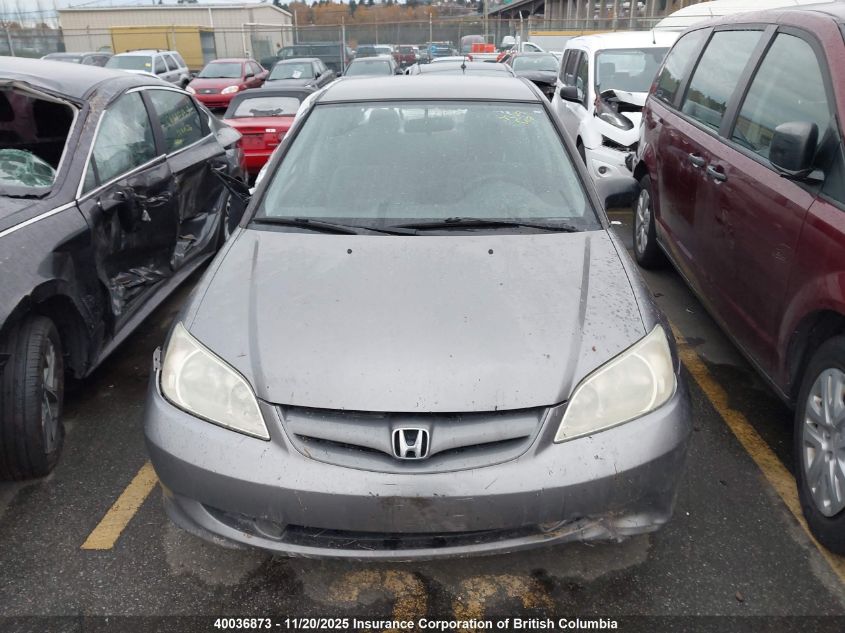 2004 Honda Civic Dx Vp VIN: 2HGES16364H919320 Lot: 40036873