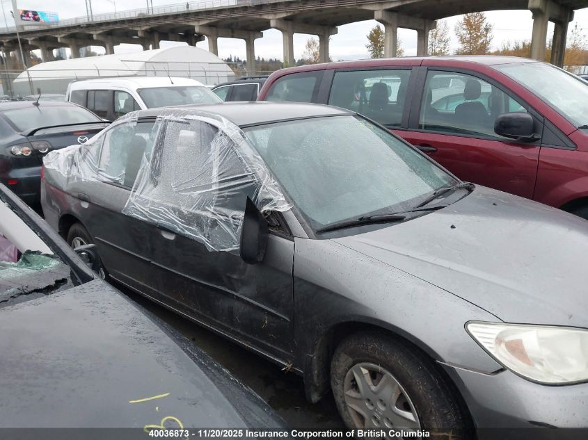 2004 Honda Civic Dx Vp VIN: 2HGES16364H919320 Lot: 40036873