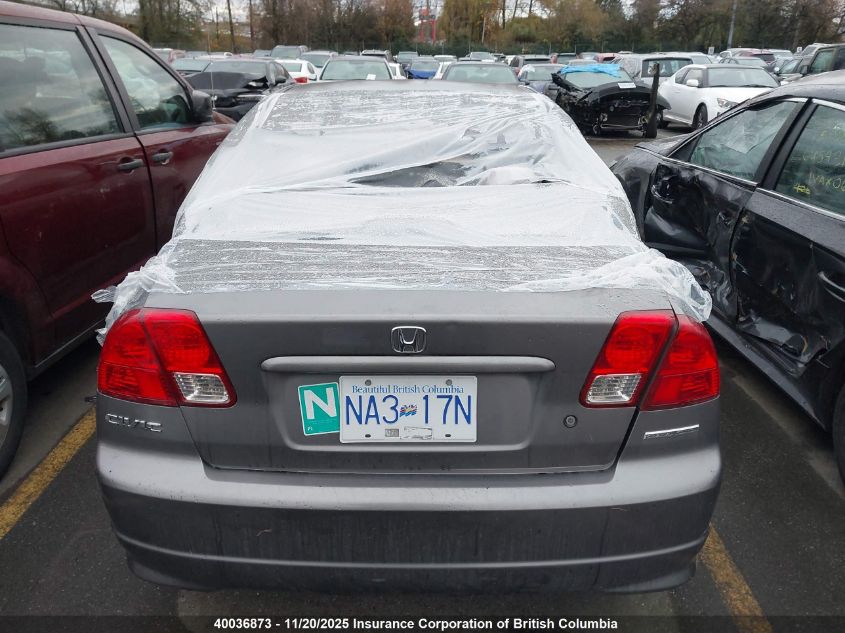 2004 Honda Civic Dx Vp VIN: 2HGES16364H919320 Lot: 40036873