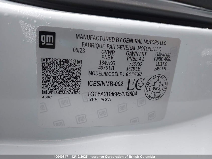 1G1YA3D46P5133804 2023 CHEVROLET CORVETTE photo no. 9