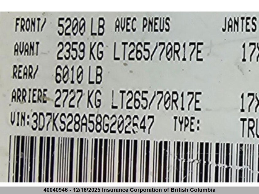 3D7KS28A58G202647 2008 DODGE RAM photo no. 5
