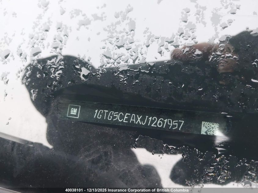 2018 GMC Canyon Sle VIN: 1GTG5CEAXJ1261957 Lot: 40038101