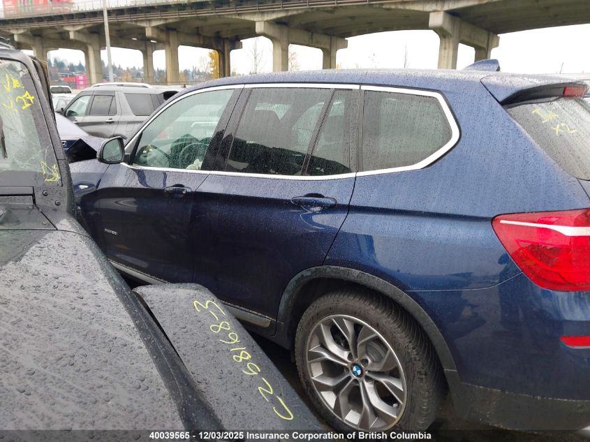 2015 BMW X3 xDrive28I VIN: 5UXWX9C54F0D58102 Lot: 40039565