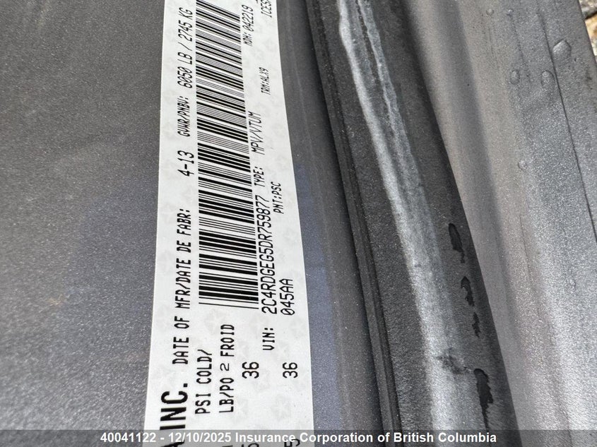 2C4RDGEG5DR759877 2013 DODGE CARAVAN photo no. 5