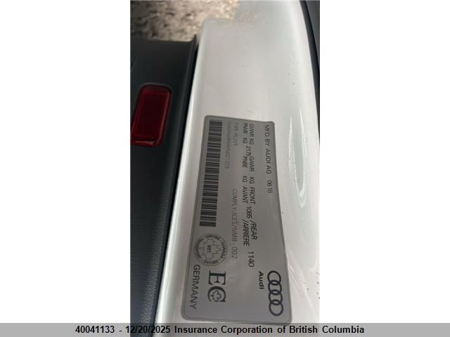 2017 Audi A4 VIN: WAUANAF44HN021225 Lot: 40041133