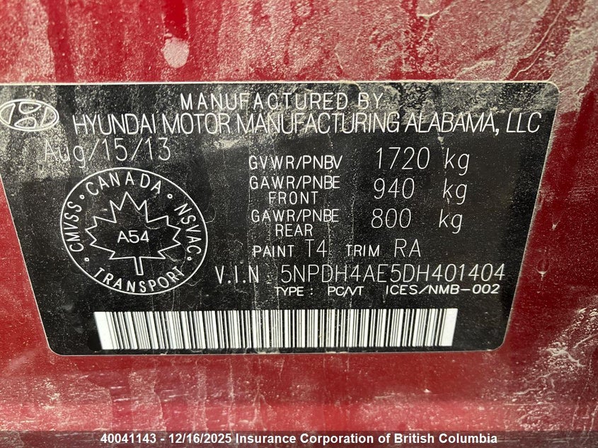 5NPDH4AE5DH401404 2013 HYUNDAI ELANTRA photo no. 5