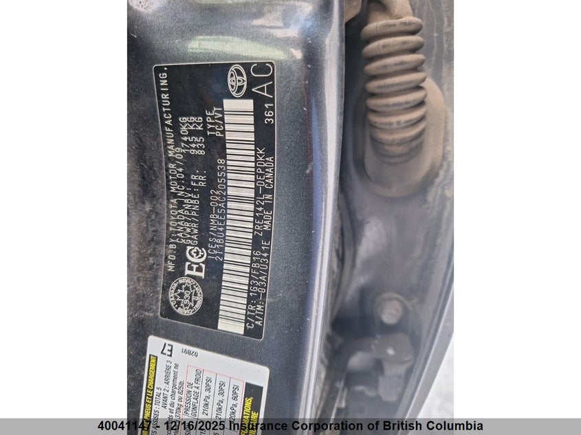 2T1BU4EE5AC205538 2010 TOYOTA COROLLA photo no. 9
