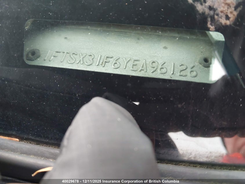 1FTSX31F6YEA96126 2000 FORD F350 photo no. 9