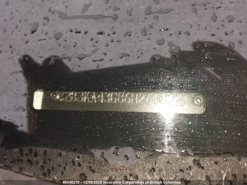 2006 Dodge Charger Se/Sxt VIN: 2B3KA43G86H260822 Lot: 40040218