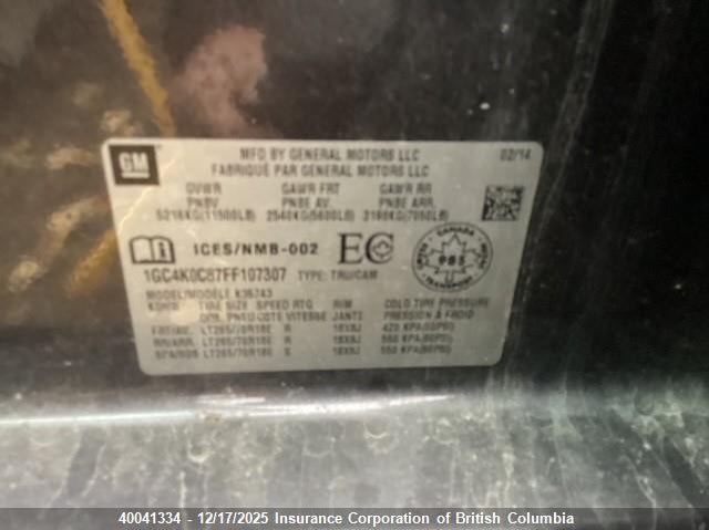 1GC4K0C87FF107307 2015 CHEVROLET SILVERADO photo no. 8