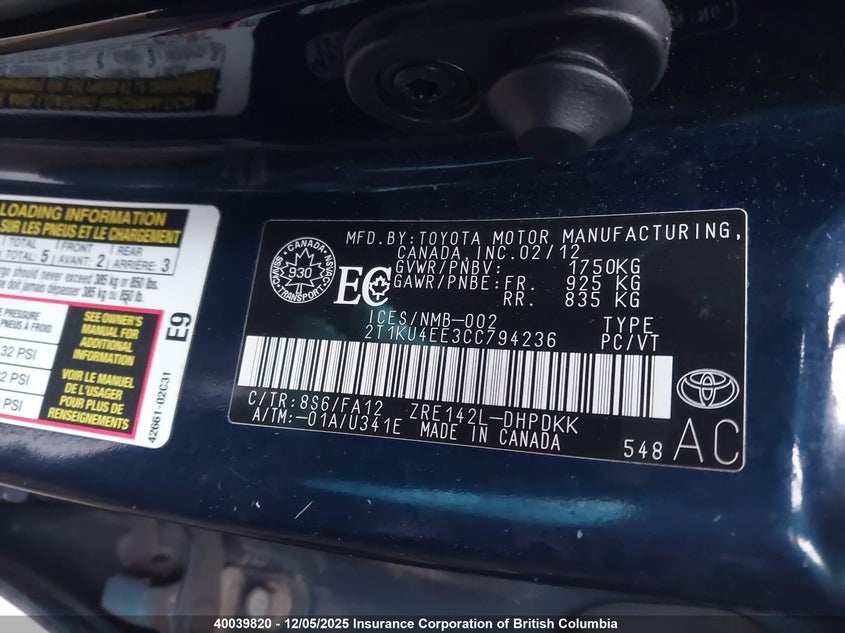 2T1KU4EE3CC794236 2012 TOYOTA MATRIX photo no. 19