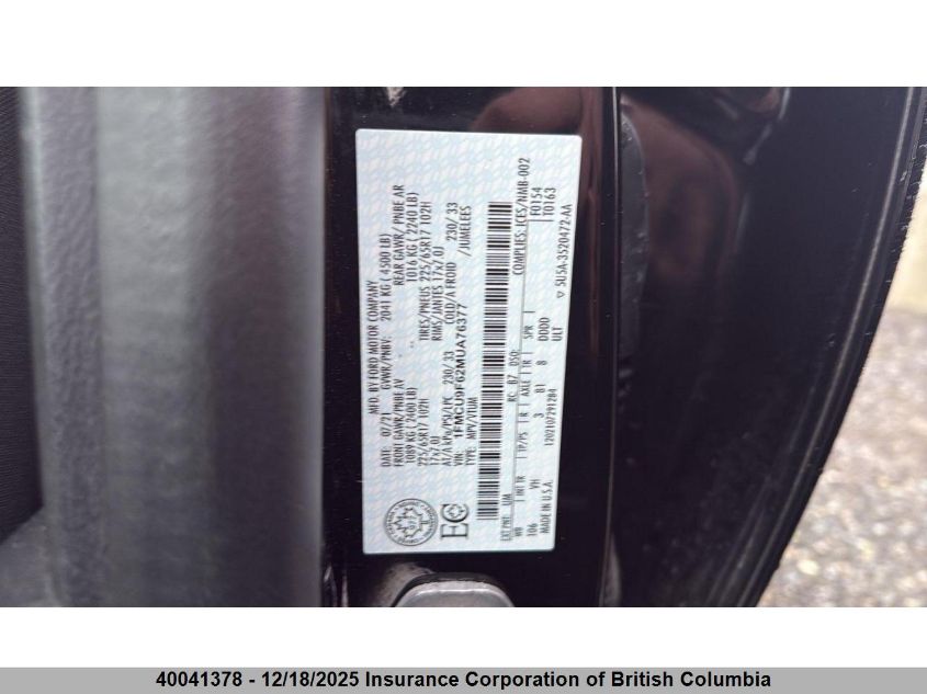 2021 Ford Escape S VIN: 1FMCU9F62MUA76377 Lot: 40041378