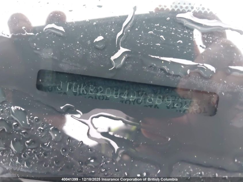 2009 Toyota Prius VIN: JTDKB20U497889228 Lot: 40041399