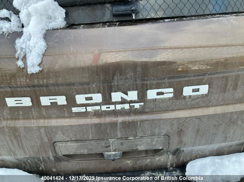 2022 Ford Bronco Sport Badlands VIN: 3FMCR9D95NRD85204 Lot: 40041424