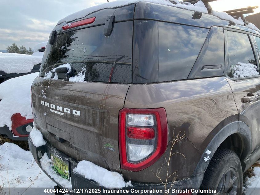 2022 Ford Bronco Sport Badlands VIN: 3FMCR9D95NRD85204 Lot: 40041424