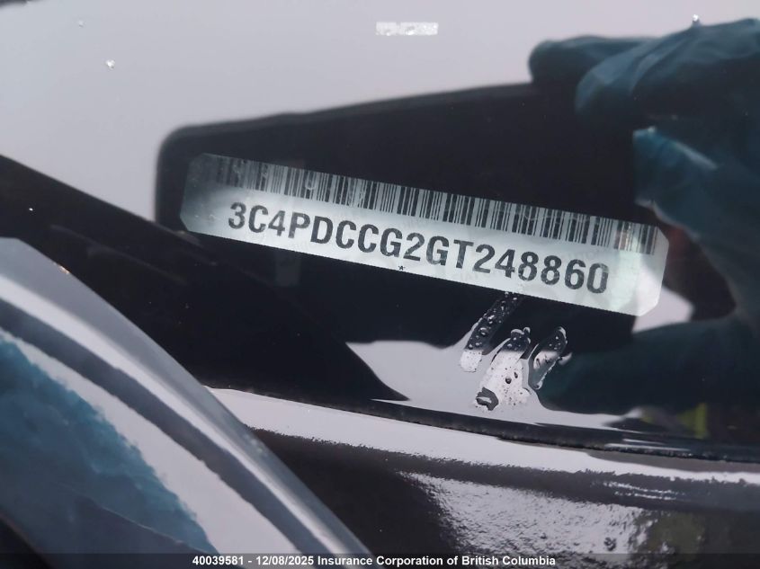 2016 Dodge Journey Sxt/Limited VIN: 3C4PDCCG2GT248860 Lot: 40039581