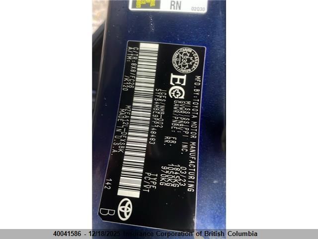 2023 Toyota Corolla Se/Xse VIN: 5YFB4MBE9PP148483 Lot: 40041586