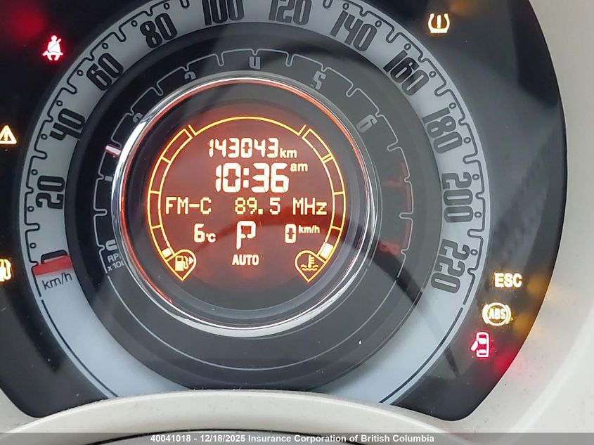 2012 Fiat 500 Lounge VIN: 3C3CFFER3CT241052 Lot: 40041018