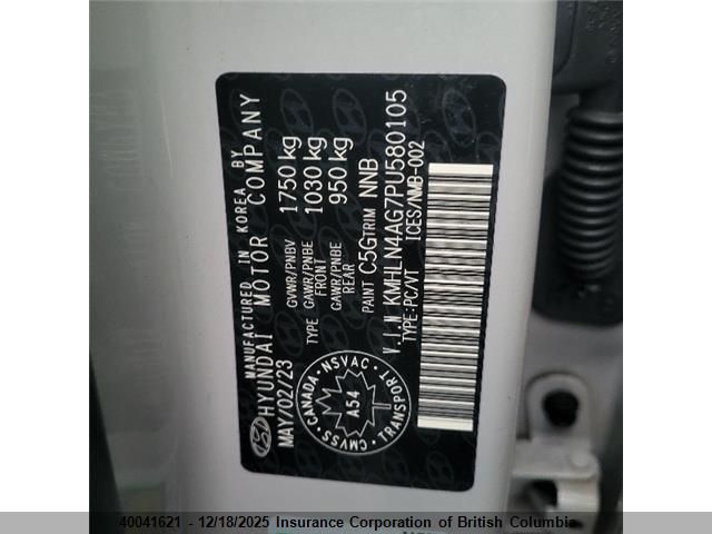 2023 Hyundai Elantra Sel VIN: KMHLN4AG7PU580105 Lot: 40041621