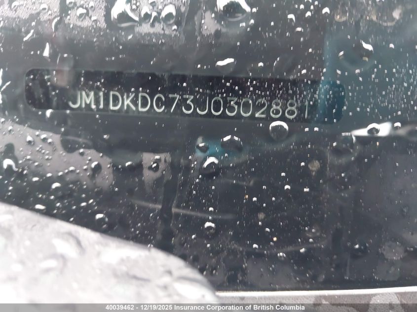 2018 Mazda Cx-3 Touring VIN: JM1DKDC73J0302881 Lot: 40039462