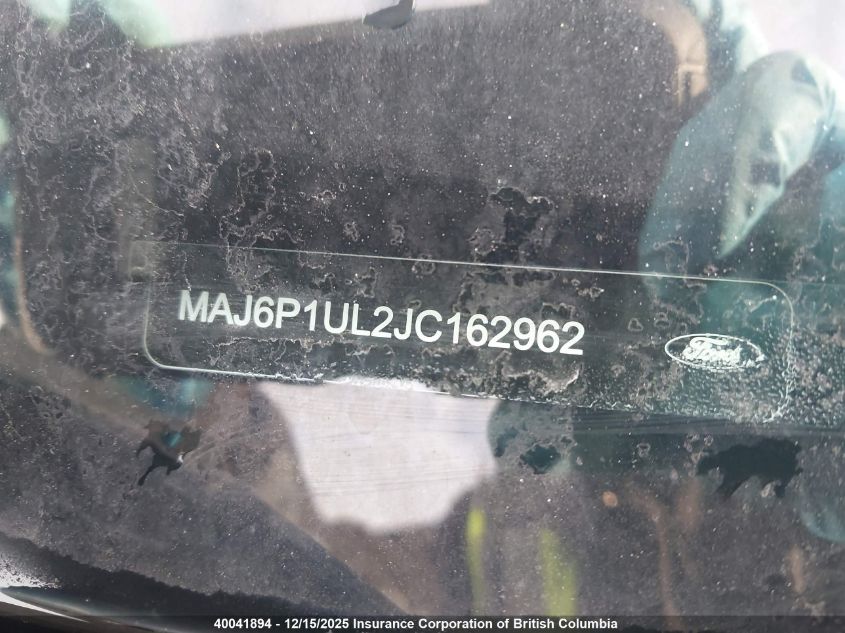 2018 Ford Ecosport Se VIN: MAJ6P1UL2JC162962 Lot: 40041894