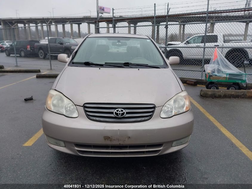 2003 Toyota Corolla Ce/Le/S VIN: 2T1BR38E83C750840 Lot: 40041931