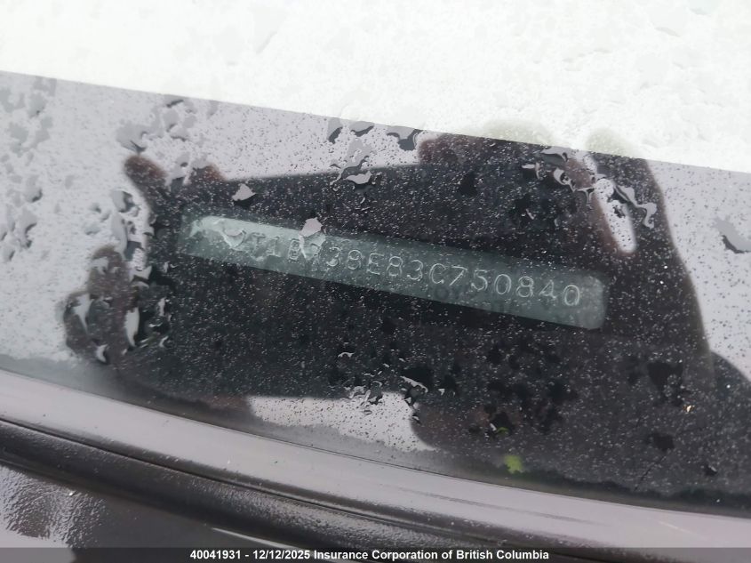 2003 Toyota Corolla Ce/Le/S VIN: 2T1BR38E83C750840 Lot: 40041931