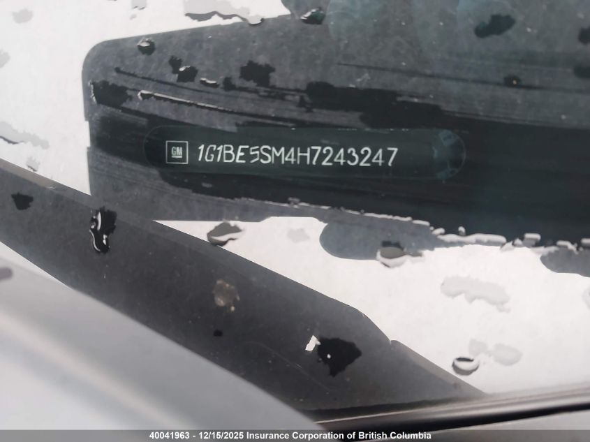 2017 Chevrolet Cruze VIN: 1G1BE5SM4H7243247 Lot: 40041963