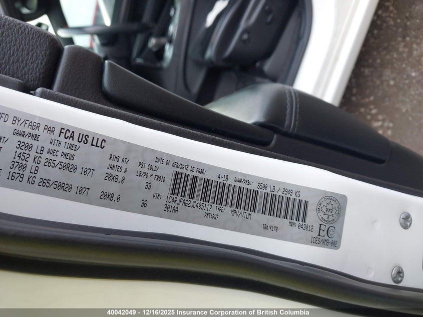1C4RJFAG2JC405117 2018 JEEP GRAND CHEROKEE photo no. 9