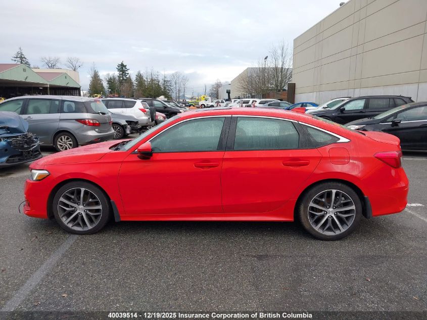 2022 Honda Civic Touring VIN: 2HGFE1F91NH000200 Lot: 40039514