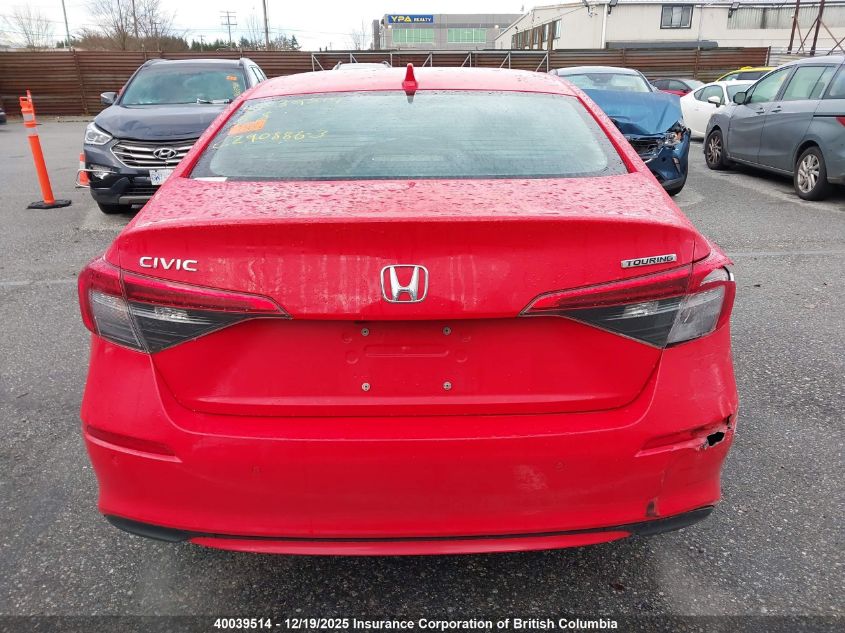 2022 Honda Civic Touring VIN: 2HGFE1F91NH000200 Lot: 40039514