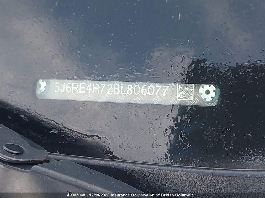 2011 Honda Cr-V Exl VIN: 5J6RE4H72BL806077 Lot: 40037038