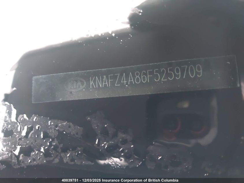 2015 Kia Forte Ex VIN: KNAFZ4A86F5259709 Lot: 40039751