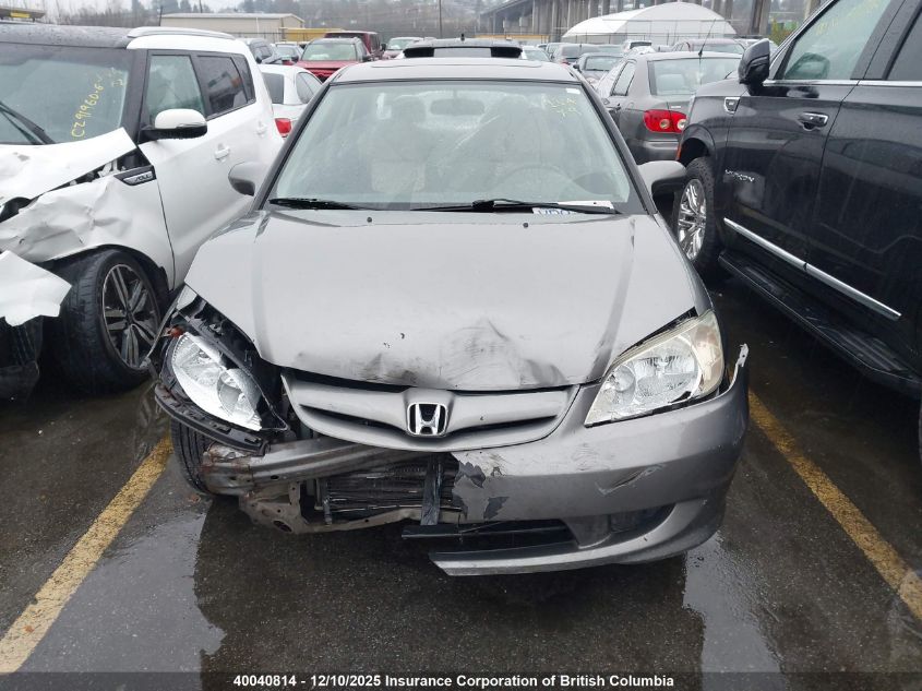 2005 Honda Civic Lx VIN: 2HGES166X5H029091 Lot: 40040814