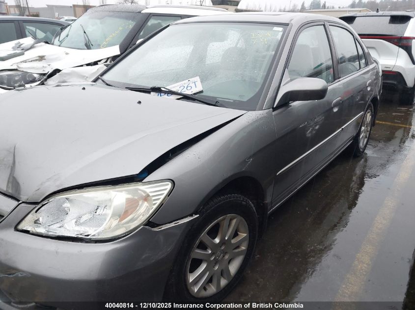 2005 Honda Civic Lx VIN: 2HGES166X5H029091 Lot: 40040814
