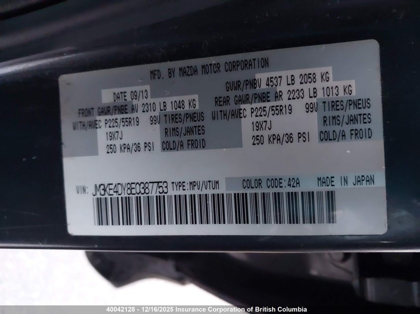 JM3KE4DY8E0387753 2014 MAZDA CX-5 photo no. 9