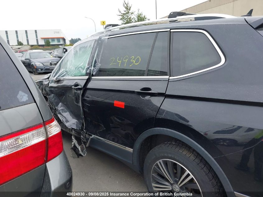 2018 Volkswagen Tiguan Sel Premium VIN: 3VV4B7AXXJM084876 Lot: 40024930