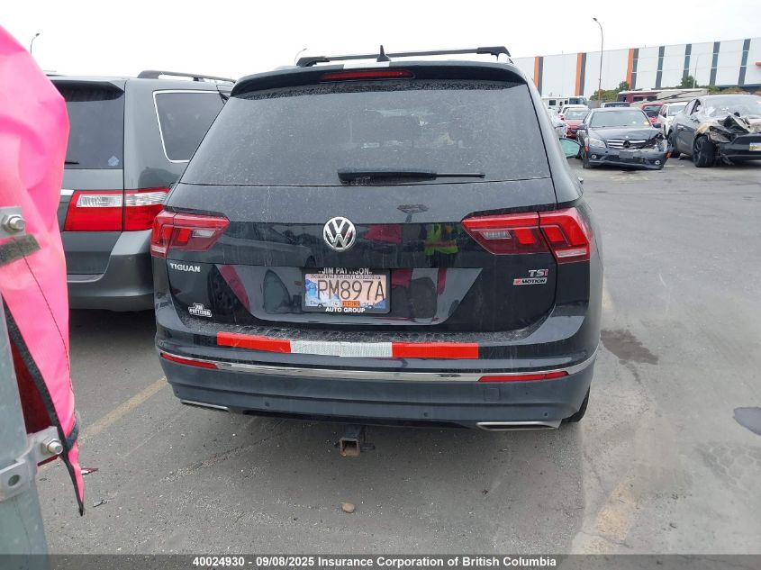 2018 Volkswagen Tiguan Sel Premium VIN: 3VV4B7AXXJM084876 Lot: 40024930