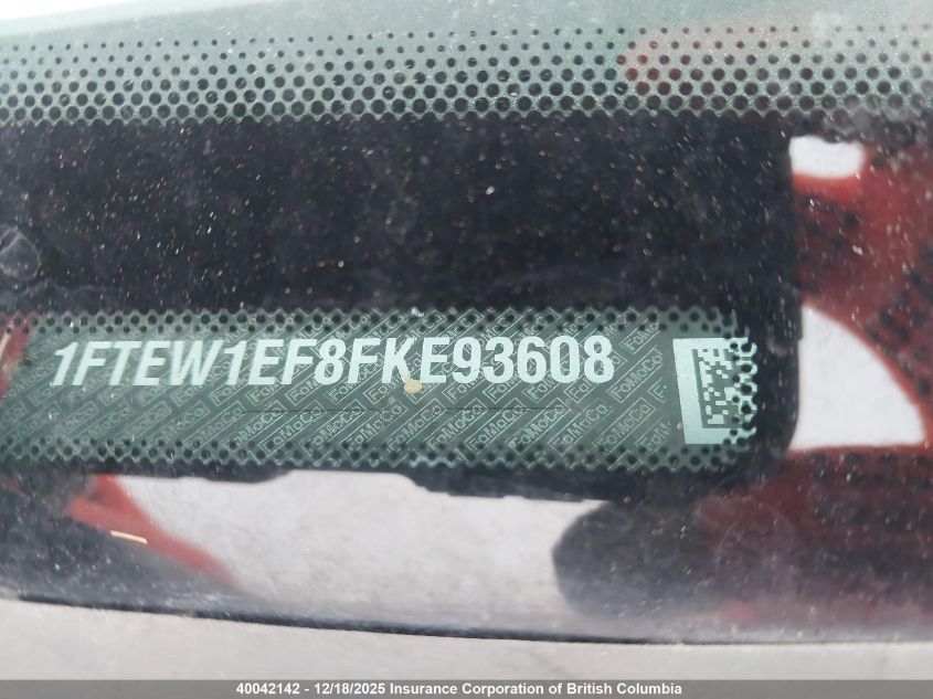 2015 Ford F150 VIN: 1FTEW1EF8FKE93608 Lot: 40042142