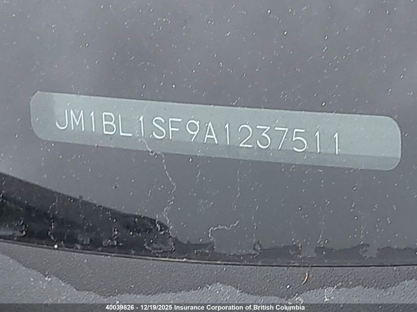 2010 Mazda 3 I VIN: JM1BL1SF9A1237511 Lot: 40039826