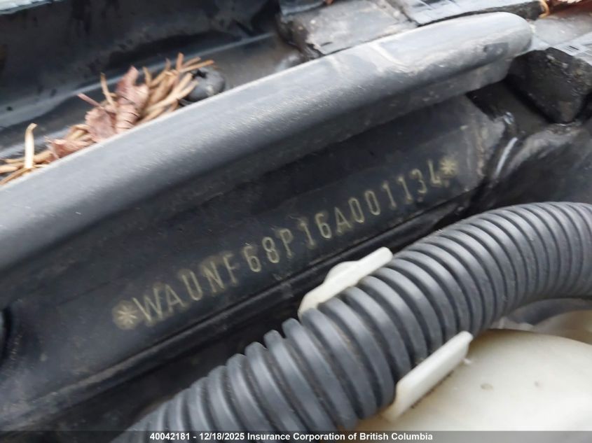 2006 Audi A3 VIN: WAUNF68P16A001134 Lot: 40042181