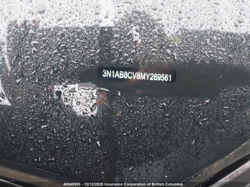2021 Nissan Sentra Sv VIN: 3N1AB8CV8MY269561 Lot: 40040993