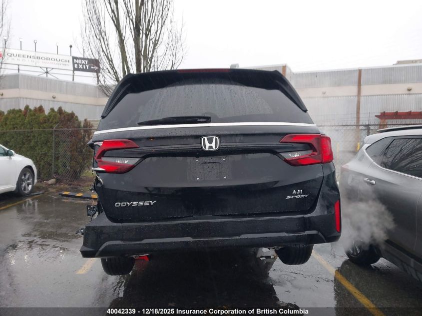 2025 Honda Odyssey Sport VIN: 5FNRL6H44SB501101 Lot: 40042339