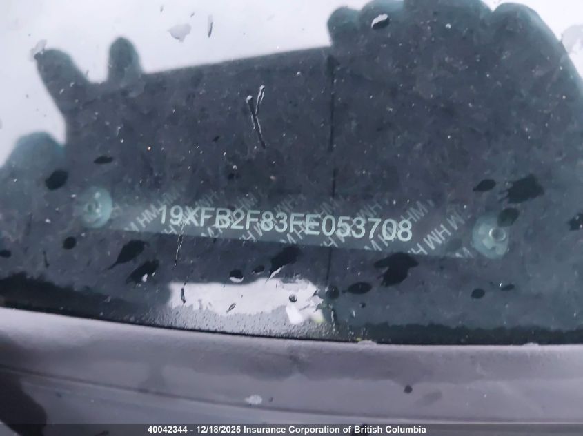 2015 Honda Civic VIN: 19XFB2F83FE053708 Lot: 40042344