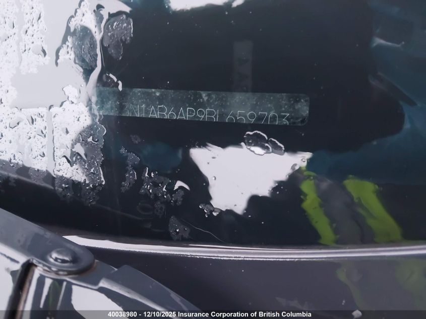 2011 Nissan Sentra 2.0/2.0S/Sr/2.0Sl VIN: 3N1AB6AP9BL659703 Lot: 40038980