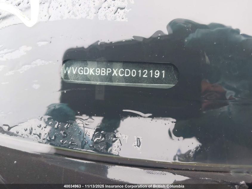 2012 Volkswagen Touareg Tdi VIN: WVGDK9BPXCD012191 Lot: 40034963