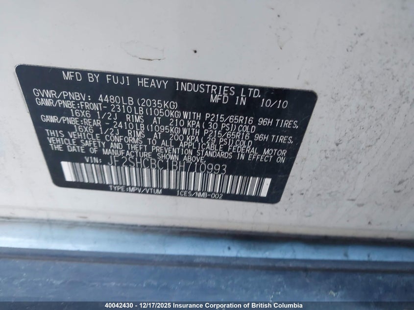 JF2SHCBC1BH710993 2011 SUBARU FORESTER photo no. 18