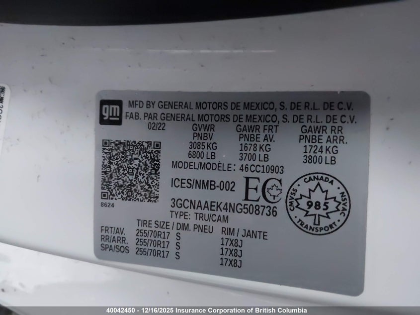 3GCNAAEK4NG508736 2022 CHEVROLET SILVERADO photo no. 9